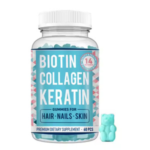 Gomitas de Colágeno de Pescado para Adultos, con Biotina, Queratina Hidrolizada y <span class=keywords><strong>Complejo</strong></span> Multivitamínico para una Apariencia Natural y Radiante - Product Image 1