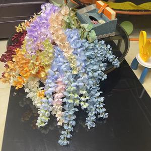 Decoración de la boda flores de glicinia de colores púrpura amarillo naranja rosa azul glicinia personalizada Abler - Product Image 1