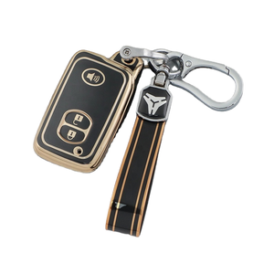 Housse de clé de voiture en TPU pour <span class=keywords><strong>Toyota</strong></span> <span class=keywords><strong>Avensis</strong></span> Land Cruiser Prado 150 étui à clés en plastique accessoire porte-clés fonction de protection étui à clés - Product Image 1