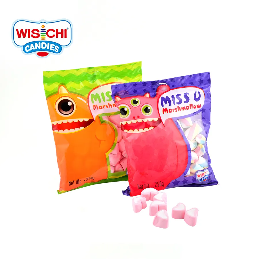 Free sample 250g MISS U brand marshmallow candy fruity flavor wholesale marshmallow candy