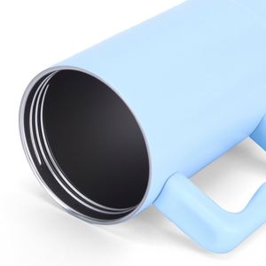 Gobelet de voyage de luxe isotherme sous vide à double paroi en acier inoxydable de 40 oz, anti-fuite, avec poignée et couvercle à paille, pour le sport et la gym - Product Image 5