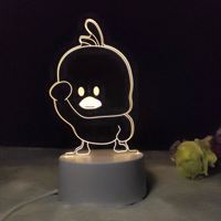 Chambre créative Veilleuse LED 3D Dessin Animé Enfants USB Lampe De Chevet Cadeaux De Vacances