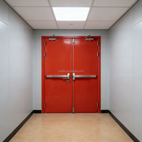 Portes en acier ignifuges en gros pour usines, résistantes à l'humidité et anti-gonflement, faciles à nettoyer pour couloirs et ateliers