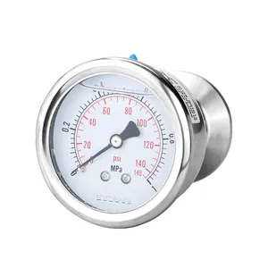 Best Quality Precise Pressure Measurement Unit 2.5% Gas Manometer Full SS Diaphragm Air Pressure Gauge