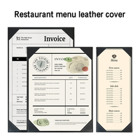 Vente directe d'usine 8.5*11 pouces PU cuir Restaurant Menu couverture en cuir Restaurant Menu plus bas quantité minimale de commande Logo différent