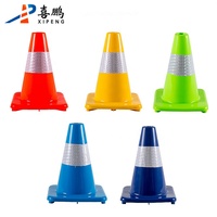 Top vente 30 cm Flexible PVC trafic cône réfléchissant délinéateur poste avec voyant d'avertissement pour la sécurité routière