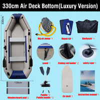 Bateau pneumatique gonflable Solarmarine 3,3 m à 3 couches en PVC, pour 5 personnes, bateaux en caoutchouc de pêche, radeaux portables pour les sports nautiques en mer