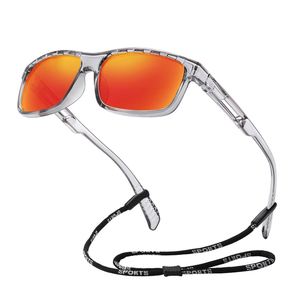 Lunettes de soleil sportives polarisées pour hommes 2024, monture carrée intégrale, protection UV, personnalisables avec logo, idéales pour la pêche et la conduite, en polycarbonate (PC) – Le meilleur choix - Product Image 4