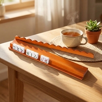 Vente flash : support pour tuiles de mahjong en bois durable de 17 pouces |   Support multifonctionnel en bois massif de qualité supérieure à bords festonnés |   Jeu de société
