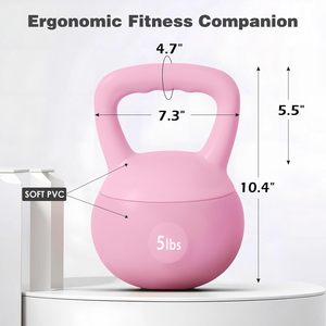 CZFIT Soft Kettlebell Set for <b>Strength</b> <b>Training</b> Home Workouts Wide-Handle Soft-Sided Cushioned Base for Men Women Cast Iron - Product Image 6