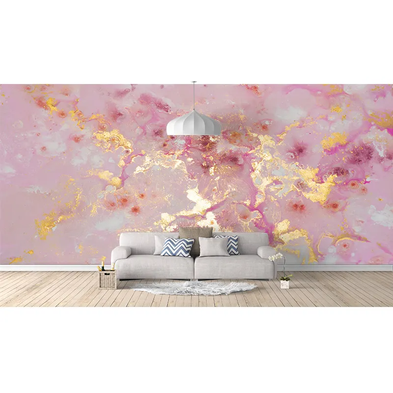 Wokhome Pink Marble Wallpaper Stick and Peel Self Adhesive Removable Waterproof wallpaper mural