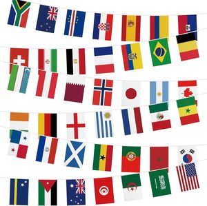 Banderines Personalizados de la Copa Mundial de Fútbol 2026, Guirnalda de Banderas para Interiores, Banderas de Equipos Nacionales, Guirnalda para Fiestas y Bares - Product Image 1