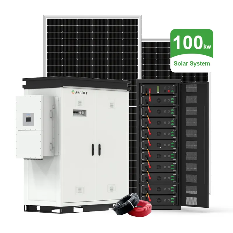 10 años de garantía Mejor precio Alto voltaje 50Kw 60Kw 70kw LiFePo4 Batería de iones de litio 100kw para sistema de almacenamiento de energía solar