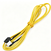 Kabel Harness Konektor Daya DC Kustom dengan Sakelar Terintegrasi, Kabel Kuning untuk Peralatan Medis & Perangkat Elektronik Kecil