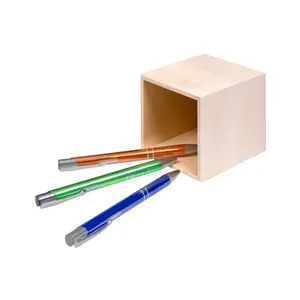 <b>Wooden</b> desk <b>pen</b> holder custom merchandising - Product Image 2