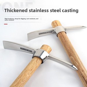 <span class=keywords><strong>Pioche</strong></span> de jardinage en acier inoxydable blanc pur pour la récolte d'herbes <span class=keywords><strong>et</strong></span> le défrichement des arbres en extérieur - Product Image 3