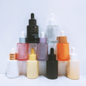 Cosmetic <b>Dropper</b> <b>Bottle</b> 20ml 30ml 40ml 50ml 60ml 100ml Flat Shoulder Essential Oil Hair Oil Glass Serum <b>Dropper</b> <b>Bottles</b> - Product Image 3