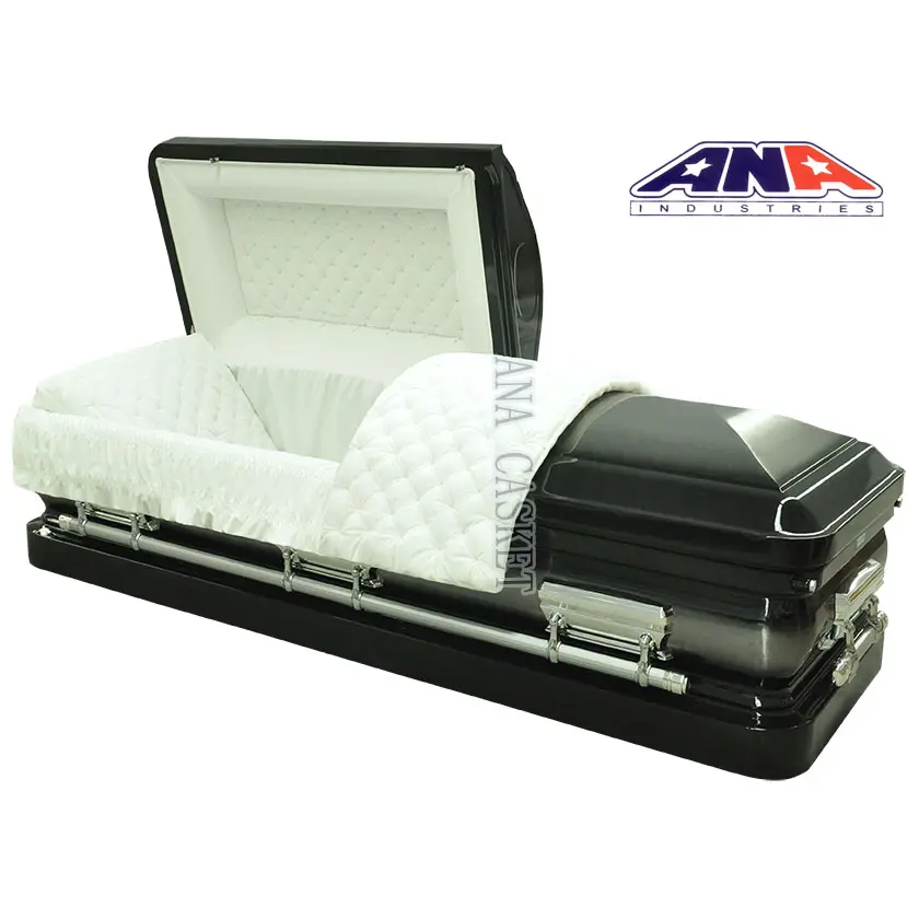 Funeral Caskets Supplies ANA Chinese Casket Funeral Supplies Coffin Velvet Interior 18 Ga Steel Metal Casket