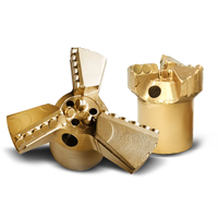 FineDrill 73 101 127 220 mm trois quatre ailes PDC foret Concave PDC lame traînée pour forage de puits de roche dure