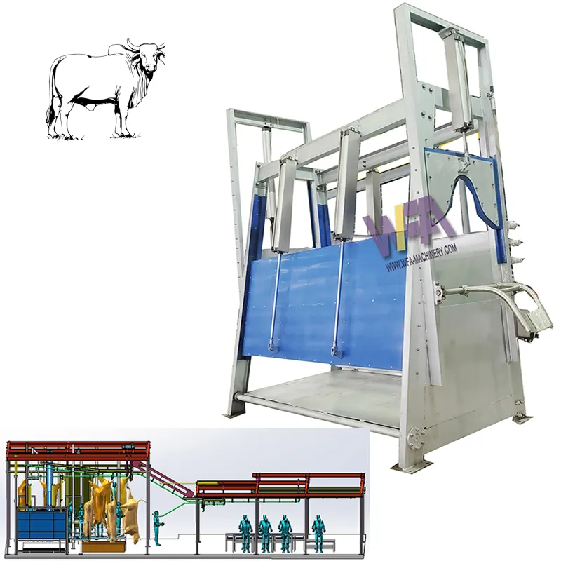 Harga pabrik abattoir rumah pemotongan sapi, mesin pengolahan daging kotak ketukan yang menakjubkan untuk peralatan tukang daging ternak