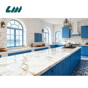 Kết hợp màu sắc 3D mực in sang trọng Đá Thạch Anh Kết cấu Countertop thạch anh thiết kế cho lâu dài bàn bếp - Product Image 3