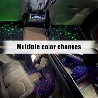 Tapis de Voiture LED Effet Ciel Étoilé 12V Universel avec Alimentation USB à Fibre Optique pour Plancher Arrière