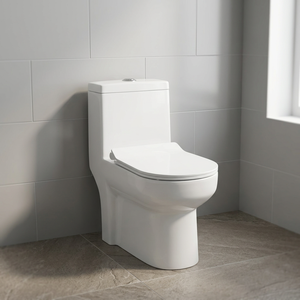 WC monobloc sans bride en céramique WaterMark CE australien avec siphon en P et abattant UF - Product Image 6