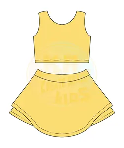 2024 детская ТЕННИСНАЯ СПОРТИВНАЯ юбка 2 в 1 с карманами для девочек, тренировочная одежда для занятий йогой, спортивная одежда, комплект для теннисной юбки