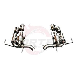 Kit d'échappement Catback en acier inoxydable poli miroir Vortex avec embouts quadruples pour Ferrari FF 6.3L V12 2011-2016, modification de course - Product Image 5