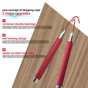 Cuerda de Saltar NQ SPORTS de Alta Velocidad con Triple Rodamiento, Autobloqueante, Ajustable y Personalizada, de PVC para Fitness - Product Image 4