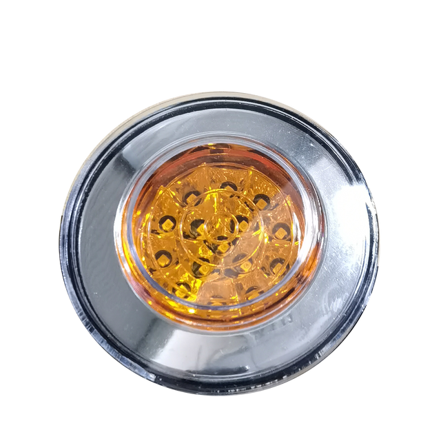 New Condition OEM Custom 12/24V Yellow LED Turn Signal Lamp Rear Flashing Bus Lights Round Turning Lights for Bus Accessories