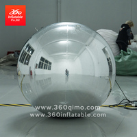 Ballons gonflables géants personnalisés 360° en forme de boule miroir métallique, ballons gonflables brillants géants, décorations publicitaires gonflables