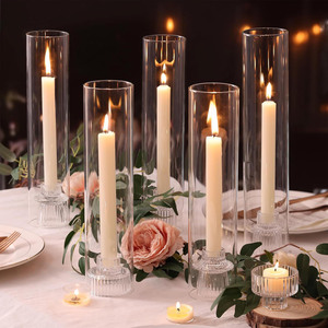 Romantic Wholesale SET of 3 <strong>Glass</strong> <strong>Hurricane</strong> <strong>Glass</strong> <strong>Candle</strong> <strong>Holders</strong> for Wedding Table Decoration MH-TZ0916 - Product Image 4