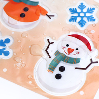 Autocollants lavables réutilisables en silicone TPE à thème spatial avec animaux de dessin animé pour enfants, impression numérique pour cadeaux promotionnels