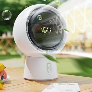 Smart 5-Speed Rechargeable Portable Table <b>Fan</b> English Operating <b>Remote</b> <b>Control</b> Plastic Desktop for Office Household Battery - Product Image 5