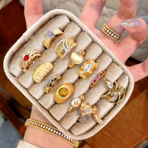 Main en vrac argent sterling 925 proposition rubis anneaux ensemble de anillos de plata de ley original insumos de bisuteria al por mayor - Product Image 1