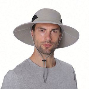 Wholesale <b>Summer</b> Waterproof Bucket <b>Hat</b> Beach <b>Hat</b> Sun Protective Fishing Boonie <b>Hat</b> for <b>Men</b> - Product Image 1