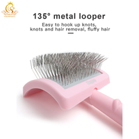 Brosse à poils longs pour animaux de compagnie avec logo personnalisé brosse de toilettage pour chiens et chats EUR Vente en gros