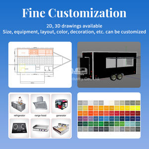 UrDream Multifonctionnel Commercial Grande Rue Cuisine Mobile Food Truck Chips Fast Food Trailer Pâtisserie Popcorn Crêpes Kiosque Alimentaire - Product Image 4