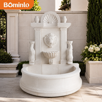 Fontaine murale décorative personnalisée en forme de tête de lion sculptée à la main, style européen classique, pour décoration de salon extérieur