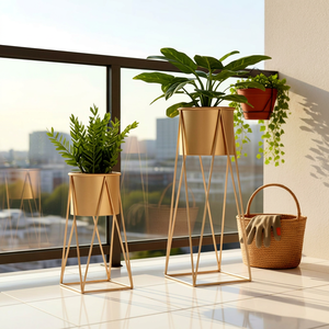 Support de pot de fleurs décoratif pour plantes d'intérieur et d'extérieur, pour la maison, le jardin, le balcon, le salon, le bureau - Product Image 1