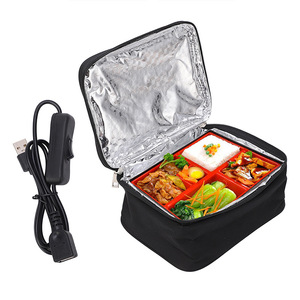 Boîte à lunch chauffante USB portable, sac isotherme de 2,7 L pour voiture, bureau, utilisation en extérieur, noir - Product Image 1