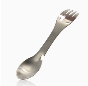 DFU80 Outdoor fork spoon <b>bottle</b> opener 3 in 1 cutlery portable <b>mini</b> outdoor tools customized - Product Image 1
