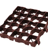 Grille en PP noire alvéolée de 50 mm pour remplissage de gravier, taille 500*500, pour allées, parkings et enclos pour chevaux