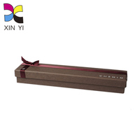 Carton rigide de luxe personnalisé mate fermeture pliante boîte supérieure à rabat parfum noir emballage papier boîte-cadeau avec ruban