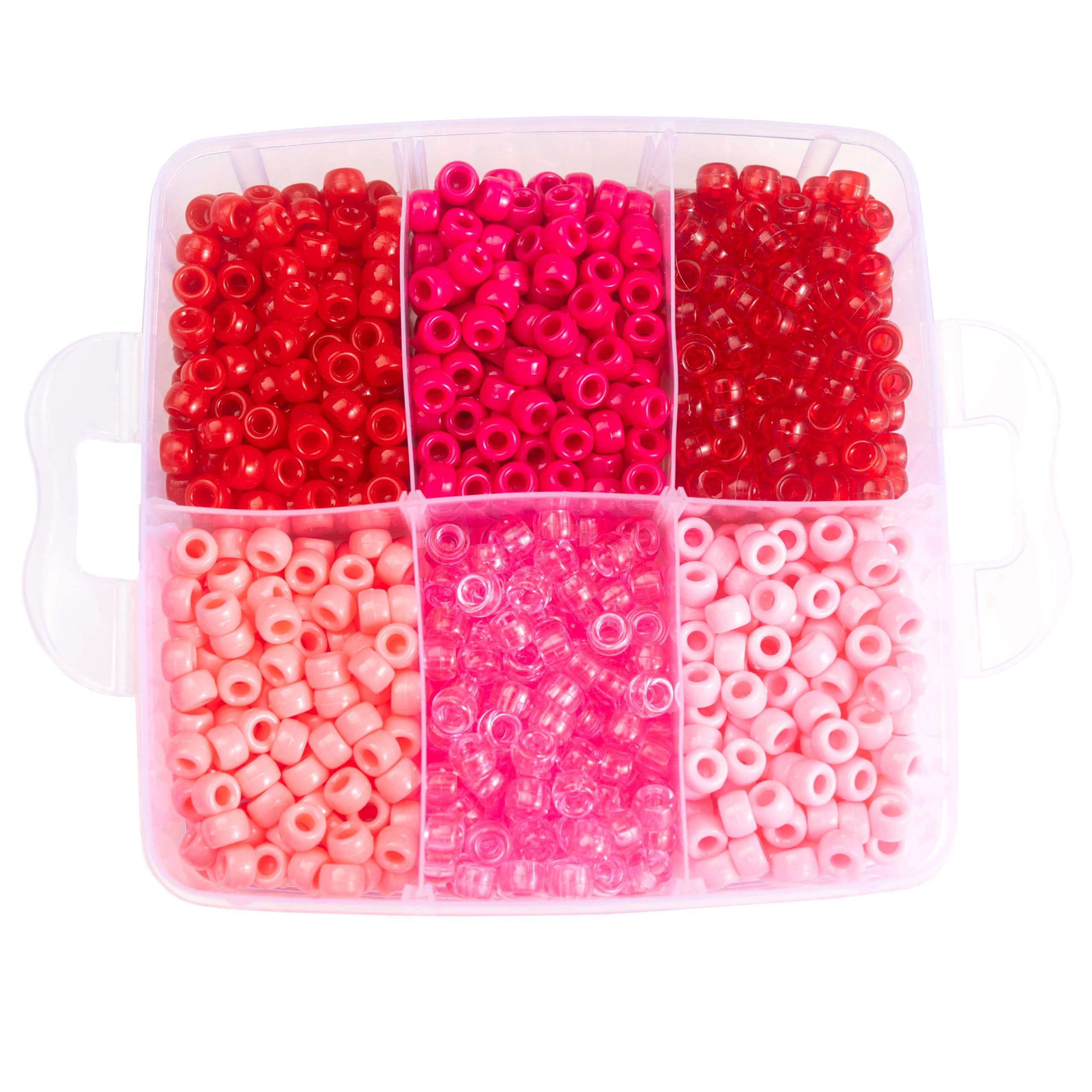 4500 Pcs Acrylic Pony Beads Bulk Large Hole Plastic Beads in 24