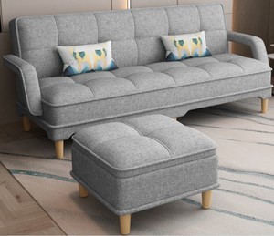 Divano letto angolare singolo pieghevole in tessuto con contenitore, meccanismo divano letto, prezzo più basso - Product Image 2