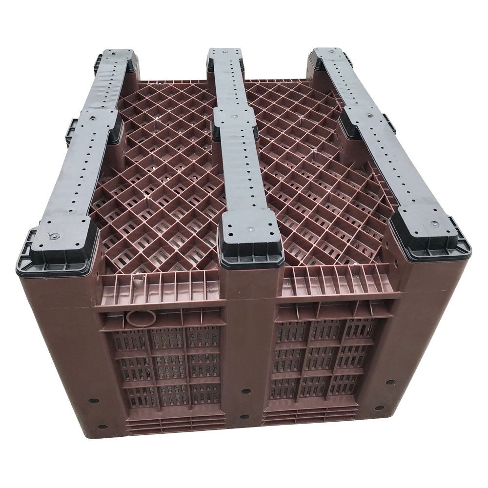 Reclaimed pallet plastic container shipping crate mesh storage bin for warehouse racking