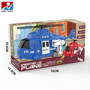Hélicoptère à inertie avec projection pour enfants lumières électriques musique en plastique <span class=keywords><strong>dessin</strong></span> <span class=keywords><strong>animé</strong></span> friction avion jouet - Product Image 4