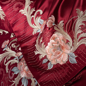 <span class=keywords><strong>Parure</strong></span> de draps brodés en coton de qualité supérieure, style palais européen, pour mariage, textile de maison, vente en gros - Product Image 6